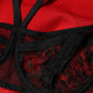 Dolce & Gabbana Red Black Nylon Bralette-Style Cropped Top
