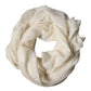 Dolce & Gabbana White Cashmere Knit Neck Wrap Shawl Scarf