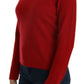 MILA SCHÖN Cashmere Red Round Neck Pullover Top Sweater
