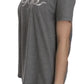BYBLOS Cotton Grey Short Sleeve Round Neck Top T-shirt Blouse