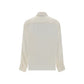 Fendi White Silk Pattern Shirt