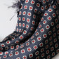 Dolce & Gabbana Black Patterned Fringes Neck Foulard Scarf