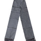 Dolce & Gabbana Blue Patterned Fringes Neck Foulard Scarf
