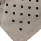 Dolce & Gabbana Brown Polka Dot Square Handkerchief Scarf