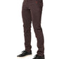 Daniele Alessandrini Brown Cotton Mid Waist Skinny Men Denim  Jeans