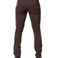 Daniele Alessandrini Brown Cotton Mid Waist Skinny Men Denim  Jeans