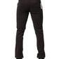 Sun68 Dark Brown Cotton Stretch Skinny Mid Waist Men Trouser Pants