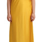 Ralph Lauren Yellow Sheath Sleeveless Long Gown Women Dress