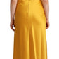 Ralph Lauren Yellow Sheath Sleeveless Long Gown Women Dress