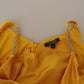 Ralph Lauren Yellow Sheath Sleeveless Long Gown Women Dress