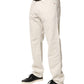 President's White Cotton Straight Mid Waist Denim Men Trouser Jeans