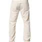 President's White Cotton Straight Mid Waist Denim Men Trouser Jeans