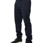 Santaniello Dark Blue Mid Waist Skinny Chino Trouser Pants