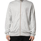 Dolce & Gabbana Light Gray Cotton Zipped Cardigan Sweater