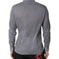 Domenico Tagliente Gray Patterned Long Sleeves Dress Shirt