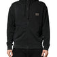 Dolce & Gabbana Black Full Zip Hooded Men Sweatshirt Sweater