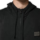 Dolce & Gabbana Black Full Zip Hooded Men Sweatshirt Sweater