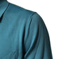 Dolce & Gabbana Teal Wool Collared Polo Pullover Sweater