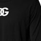 Dolce & Gabbana Black Wool DG Crew Neck Men Pullover Sweater