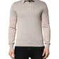 Dolce & Gabbana Beige Cashmere Collared PoloPullover  Sweater