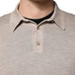 Dolce & Gabbana Beige Cashmere Collared PoloPullover  Sweater