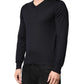 Dolce & Gabbana Black Cashmere V-Neck Men Pullover Sweater
