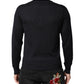Dolce & Gabbana Black Cashmere V-Neck Men Pullover Sweater