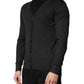 Dolce & Gabbana Black Cashmere Buttoned Men Cardigan Sweater