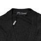 Dolce & Gabbana Black Cashmere Buttoned Men Cardigan Sweater