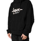 Dolce & Gabbana Black LOVE Cotton Hooded Sweatshirt Sweater