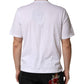 Dolce & Gabbana White Cotton Necklace Embellished T-shirt