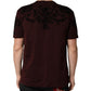 Dolce & Gabbana Maroon DG Crown Floral Crewneck Men T-shirt