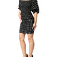 Patrizia Pepe Black White Polka Dot Short Sleeves Mini Dress