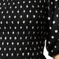 Patrizia Pepe Black White Polka Dot Short Sleeves Mini Dress