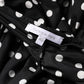 Patrizia Pepe Black White Polka Dot Short Sleeves Mini Dress