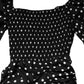Patrizia Pepe Black White Polka Dot Short Sleeves Mini Dress