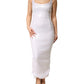 Dolce & Gabbana White Polyester Sleeveless Sheath Dress