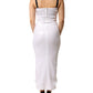 Dolce & Gabbana White Polyester Sleeveless Sheath Dress