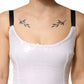Dolce & Gabbana White Polyester Sleeveless Sheath Dress