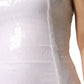 Dolce & Gabbana White Polyester Sleeveless Sheath Dress