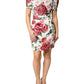 Dolce & Gabbana White Floral Embellished Sheath Mini Dress