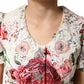 Dolce & Gabbana White Floral Embellished Sheath Mini Dress