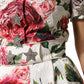 Dolce & Gabbana White Floral Embellished Sheath Mini Dress