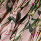 Dolce & Gabbana Pink Lily Print A-line Pleated Maxi Dress