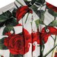 Dolce & Gabbana White Floral Print Cotton Jumpsuit Dress