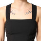 Dolce & Gabbana Black Square Neck Sleeveless Midi Dress