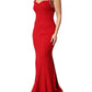 Dolce & Gabbana Red Embellished Bodycon Long Gown Dress