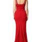 Dolce & Gabbana Red Embellished Bodycon Long Gown Dress