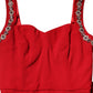 Dolce & Gabbana Red Embellished Bodycon Long Gown Dress