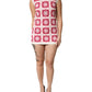 Dolce & Gabbana Multicolor Brick Stitched Crochet Mini Dress